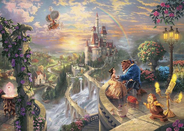Puzzle 1000 Schmidt Premium Quality Thomas Kinkade Disney: Piękna i Bestia Miłość