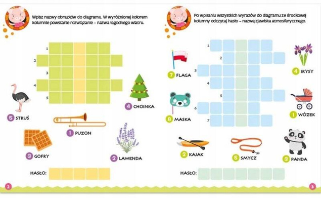 Krzyżówki Obrazkowe Dla Dzieci Ze Świnką 6+ Aksjomat 4003