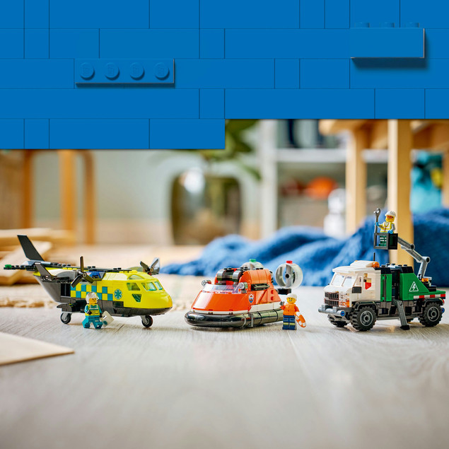 LEGO City 60505 Zestaw Ratunkowy 3w1: Samolot, Ciężarówka, Poduszkowiec