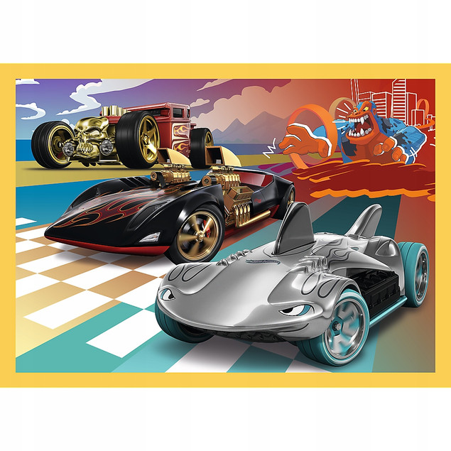 Puzzle 4w1 Hot Wheels Pojazdy – Trefl