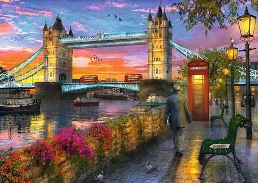 Puzzle 1000 Tower Bridge o zachodzie słońca