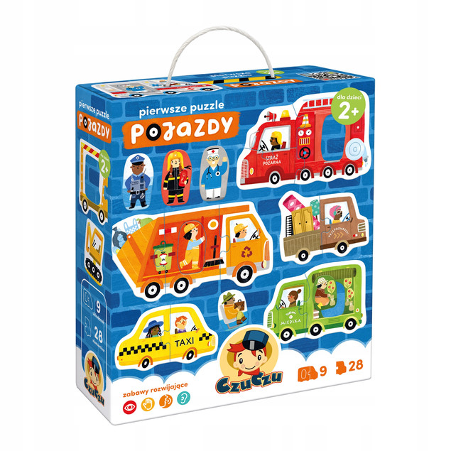 CzuCzu Pierwsze Puzzle Pojazdy 2+ Edukacyjne 28 el.