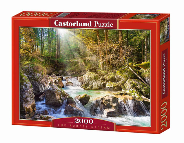 Puzzle 2000 Układanka Krajobraz Las Rzeka POTOK Strumień Góry 9+ Castorland