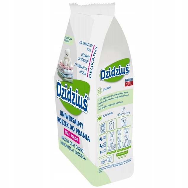 Proszek do prania, ultra delikatny, biel i kolor 2x1,5 kg | Dzidziuś