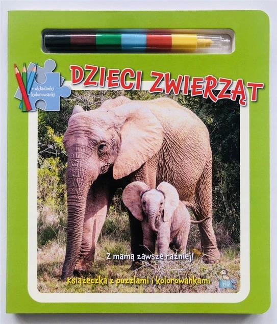 Dzieci zwierząt. Książka z puzzlami Praca zbiorowa