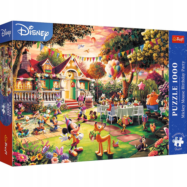 Puzzle Trefl 1000 elementów Przyjęcie urodzinowe Myszki Mickey