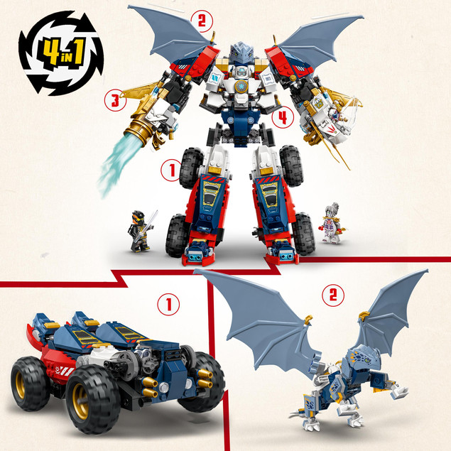 LEGO Ninjago 71834 Wielofunkcyjny Ultramech Zane’a 4 w 1