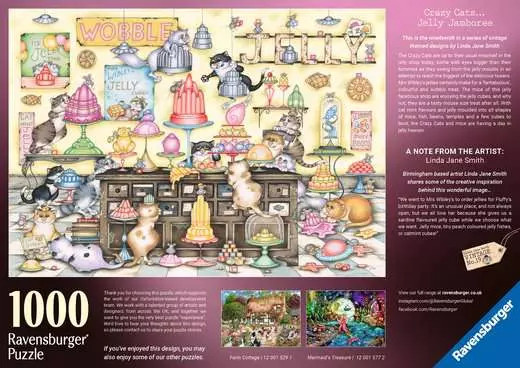 Puzzle 2D: Crazy cats żelki 1000 el.