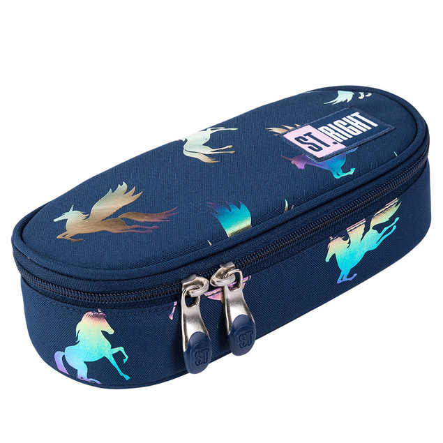 Piórnik - saszetka usztywniona z wewnętrzną klapką PC1 HOLO UNICORNS