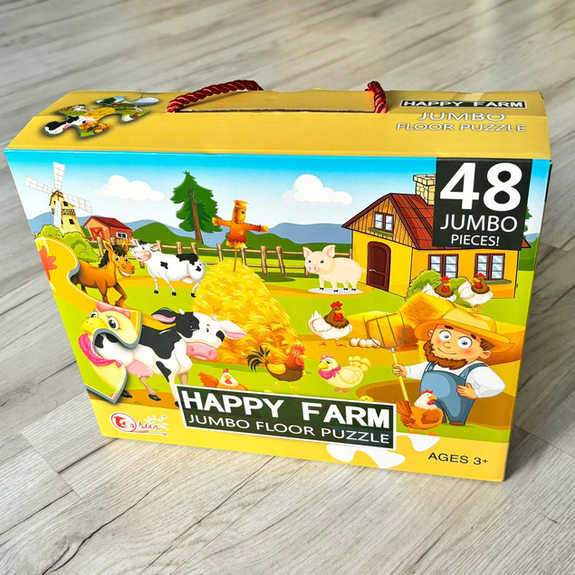 Puzzle Podłogowe JUMBO Farma 48 elementów XXL dla Dzieci +3