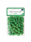Pompony dekoracyjne zielone 80 szt Green ozdoby do dekoracji DIY