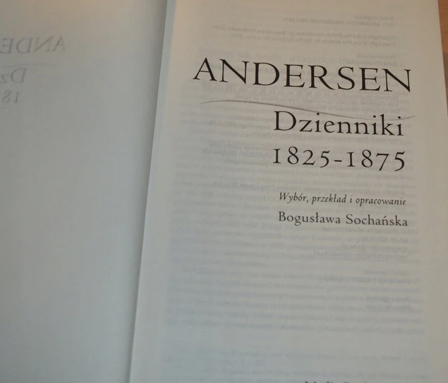 Okładka książki Andersen Dzienniki 1825-1875 Hans Christian Andersen