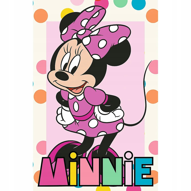Trefl Puzzle 60 el. Minnie: Uśmiech Minnie z Unikalnym Plakatem