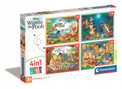 Zestaw 4w1 Puzzle Disney Supercolor: Kubuś Puchatek