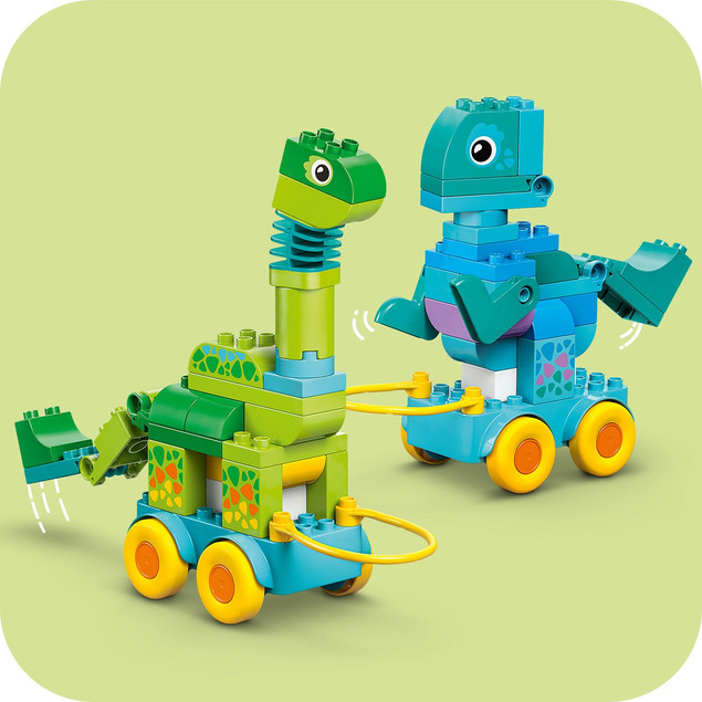 LEGO DUPLO 10451 3w1 Dinozaury na Kółkach Kreatywne Klocki dla Dzieci 3+