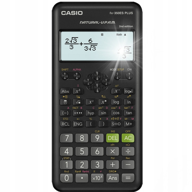 Kalkulator Naukowy Casio FX-350ES PLUS Czarny Bateryjny
