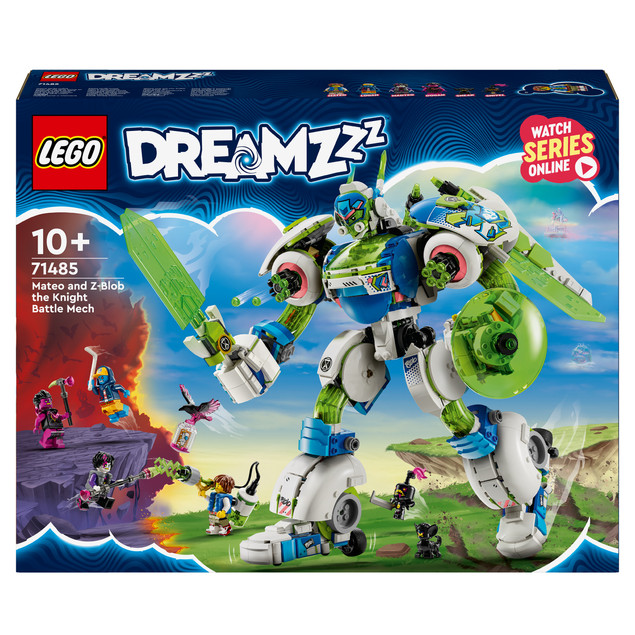 LEGO DREAMZzz 71485 Mech-rycerz Mateo i Z-Blob – Robot 3w1, Kreatywny Zestaw dla Dzieci