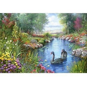 Puzzle 1500 Black Swans Andres Orpinas Castorland