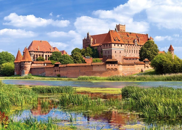 Puzzle 3000 Układanka Krajobraz Widok Zamek MALBORK Polska Rzeka 9+ Castor