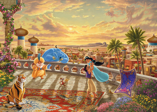 Puzzle Schmidt Spiele Disney Thomas Kinkade Dżasmina i Aladyn 1000 el. Premium Quality