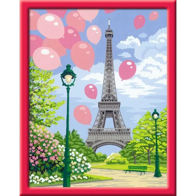 Malowanka Ravensburger CreArt Wiosna w Paryżu 24x30 cm Malowanie po numerach