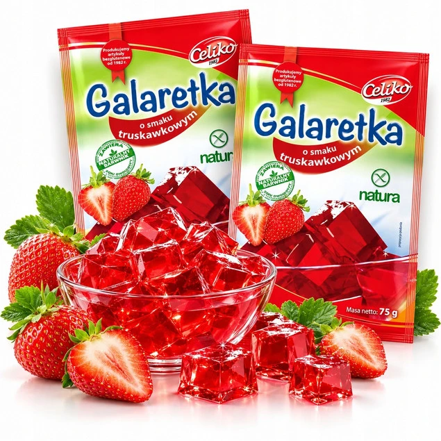 CELIKO Galaretka truskawkowa bezglutenowa 75g x2