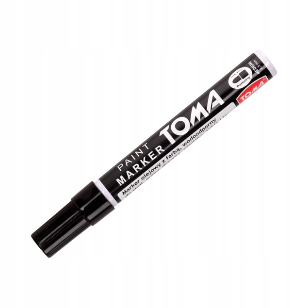 Marker olejowy wodoodporny Toma TO-440 okrągła końcówka czarny