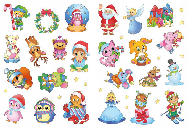 Kolorowanka z tatuażami flou Idą święta