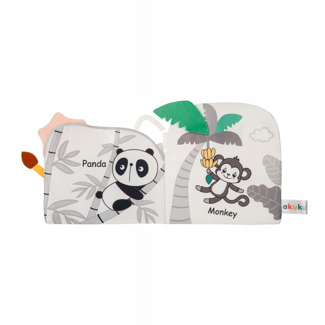 AKUKU Książeczka Sensoryczna ZOO Edukacyjna Dla Dzieci A0704