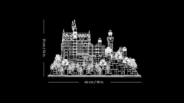 LEGO Architecture 21063 Zamek Neuschwanstein – Kolekcjonerski Model dla Dorosłych