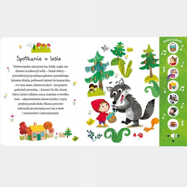 Pakiet Bajka Dźwiękowa Czerwony Kapturek Trzy Świnki Naciśnij i Posłuchaj