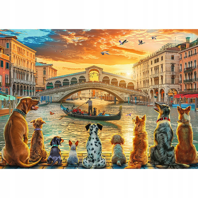 Puzzle Trefl 1000 "Pieski w Wenecji" dla Dorosłych i Dzieci