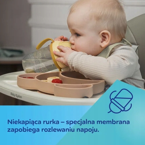 CANPOL Innowacyjny Kubek Niekapek z Rurką Słomką i Odważnikiem 270ml 56/620