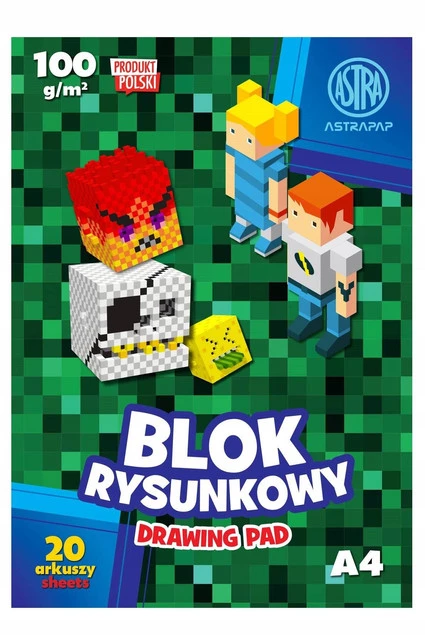 RYSUNKOWY BIAŁY PIXEL A4 20K