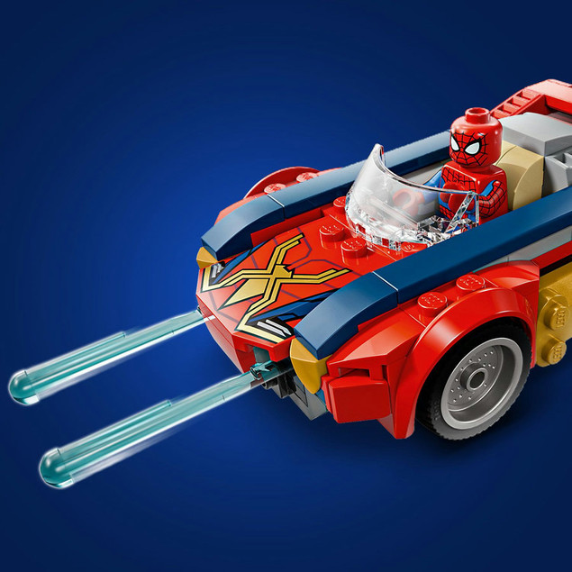 LEGO Marvel Super Heroes - Spider-Man w samochodzie kontra zvenomowany Wolverine 76336