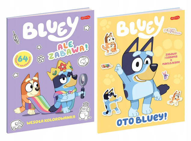 Oto Bluey! Zabawy i Zadania z Naklejkami+ Ale Zabawa Wesoła Kolorowanka