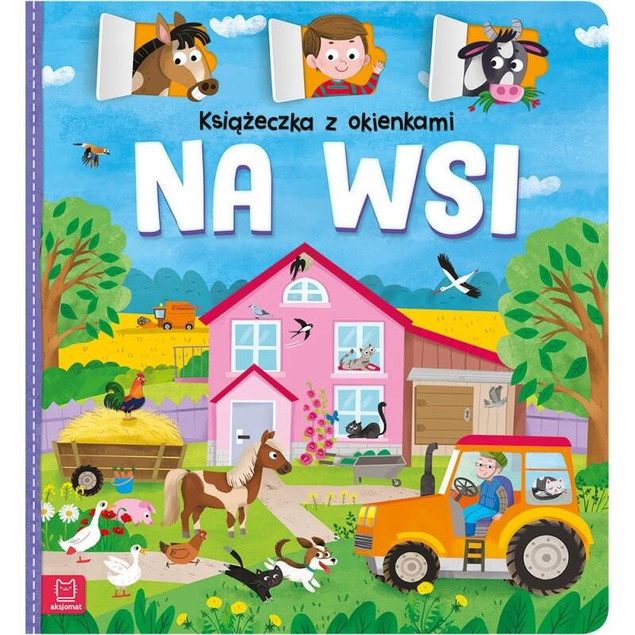 Książeczka z okienkami Zwierzęta + Na wsi – Agnieszka Bator, Aksjomat, 2 szt., 0+