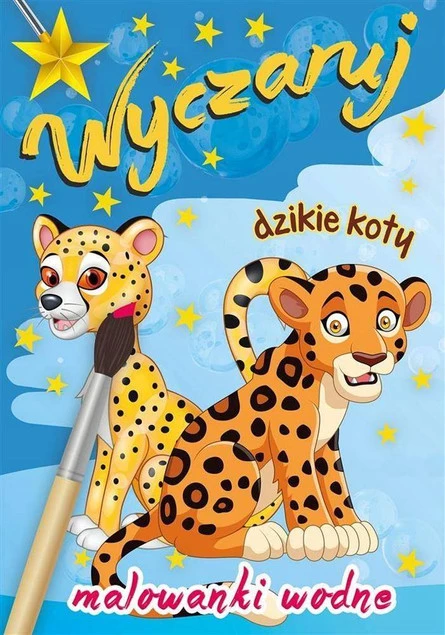 MALOWANKI KOLOROWANKI Z NAKLEJKAMI WYCZARUJ DZIKIE KOTY