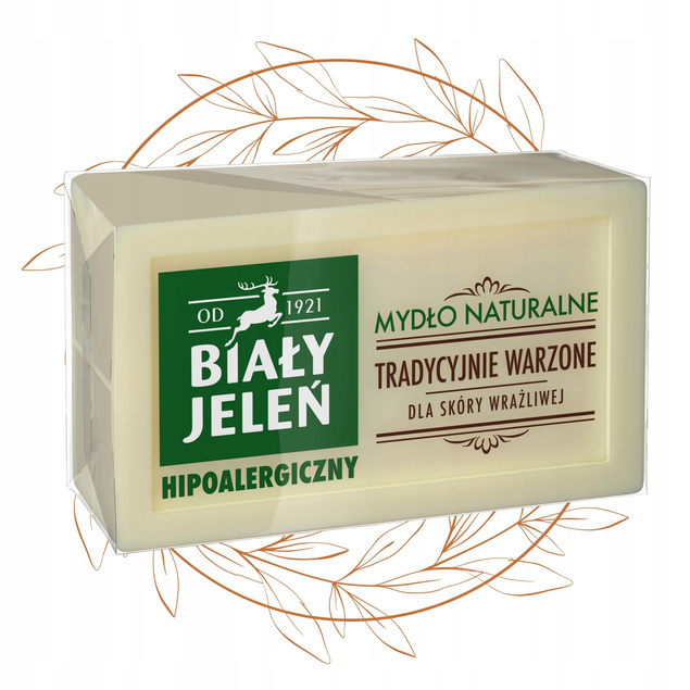 BIAŁY JELEŃ Hipoalergiczne Mydło Naturalne Do Skóry Wrażliwej w Kostce 150g