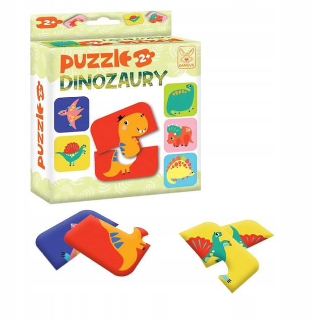 Puzzle Dinozaury Kangur dla Dzieci 2+ Lata Edukacyjne