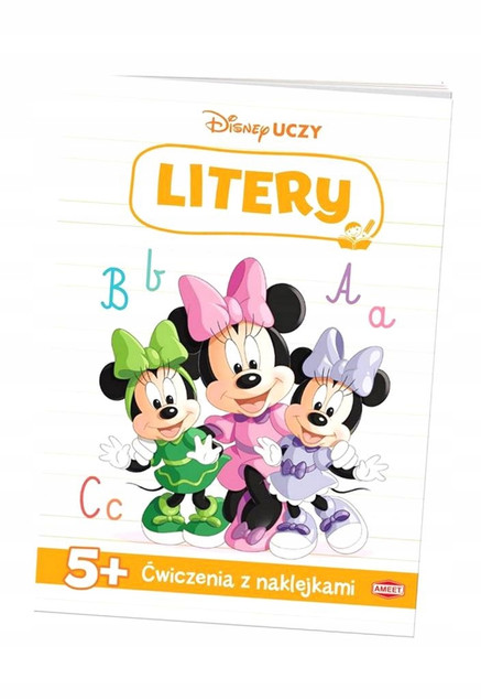 Disney uczy Minnie Ćwiczenia z naklejkami Litery Praca zbiorowa