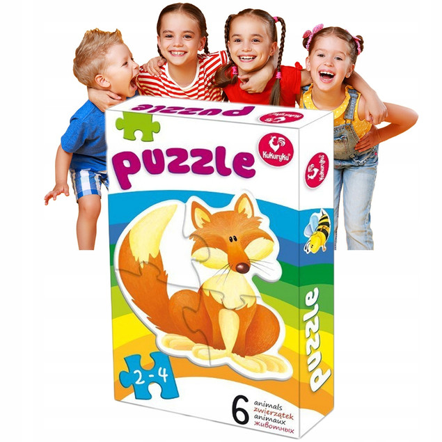Promatek Pierwsze Puzzle Zwierzątka 1 - 18 Elementów dla Dzieci 2+