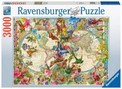 RAVENSBURGER Puzzle FLORA I FAUNA MAPA ŚWIATA 3000