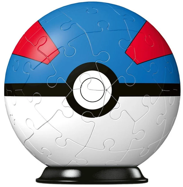 Puzzle 3D Ravensburger kula pokemon niebieska w zbliżeniu