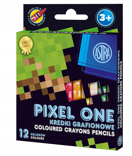 GAME PIXEL KREDKI GRAFIONOWE 12 KOL dla chłopaka