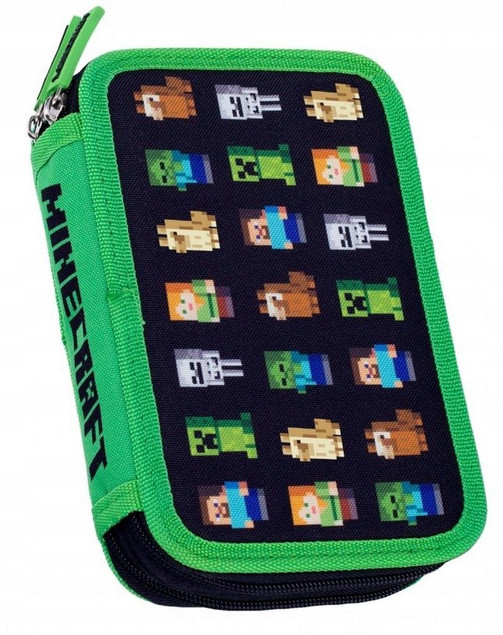 Piórnik poj. bez wyp. 2 klapki Minecraft ASTRA