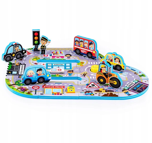 Dziecko bawi się puzzlami z dźwiękami