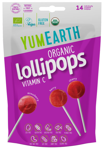 BIO lizaki owocowe z WITAMINĄ C i z sokiem owocowym Vegan 14 szt. YumEarth