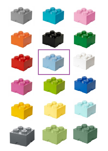 LEGO Pojemnik na Klocki Storage Brick 2x2 Jasnoniebieski 40031736