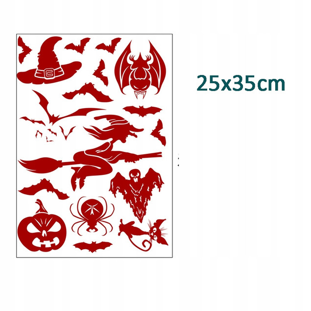 Naklejka na okno Halloween krwawy odcisk dłoni